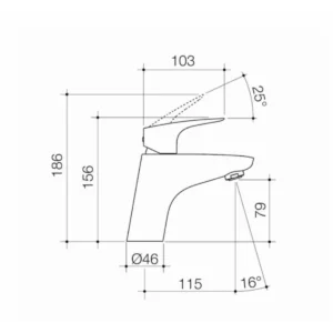 Buy Basin Mixer - CAROMA CARE PLUS BASIN MIXER STANDARD HANDLE Online - Taps - Basin Mixer - 2 - NZ Depot Delivery