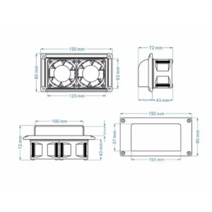 Buy Caravan Motorhome Trailer Side Air Vent Ventilation Exhaust Fan RV White DC12V 13.2W Online - Home Decor -  - 2 - NZ Depot Delivery