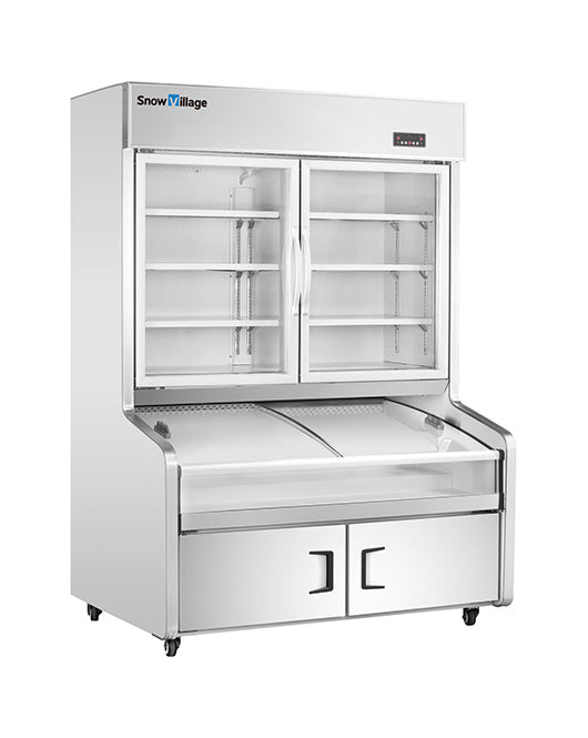 Double Door With 3 Temperature Display Cabinet for Restaurant HY-1800FKT | Commercial Refrigeration | Snow Village 1 Buy Double Door With 3 Temperature Display Cabinet for Restaurant HY-1800FKT Online - Commercial Fridges - 1 - NZ Depot Delivery