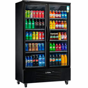 Buy Double Glass Door Display Fridge LC-1000FX（Black） Online - Commercial Fridges - 2 - NZ Depot Delivery