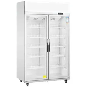 Buy Double Glass Door Upright Display Fridge LC-1200FS Online - Commercial Fridges - 1 - NZ Depot Delivery