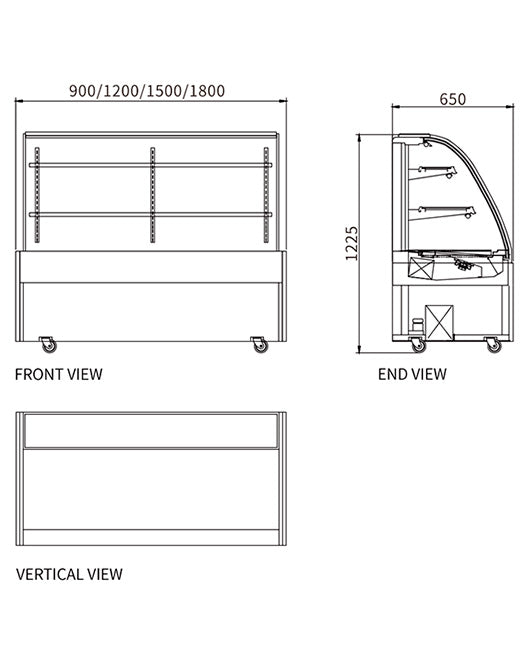 Glass Chilled Food Display DG-1800FY - DG-1800FY - Snow Village Commercial Fridge - 2 - NZ Depot Buy Glass Chilled Food Display DG-1800FY Online - Commercial Fridges - 2 - NZ Depot Delivery