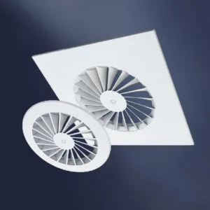 Temperzone HSC-FD Fixed Helical Swirl Diffuser - TZ-TEMPERZONEHSCFDFIXEDHELICALSWIRLDI front view | NZ Depot