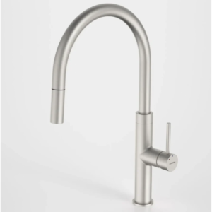 Buy Kitchen Sink Mixer - CAROMA Liano II Pull Out Sink Mixer - Brushed Nickel Online - Taps - Kitchen Mixer - 1 - NZ Depot Delivery