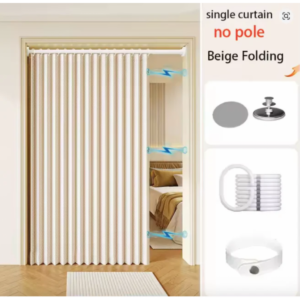 Buy Magnetic Folding Accordion Door Curtain Wardrobe Curtain Room Divider Online - Home Decor -  - 2 - NZ Depot Delivery