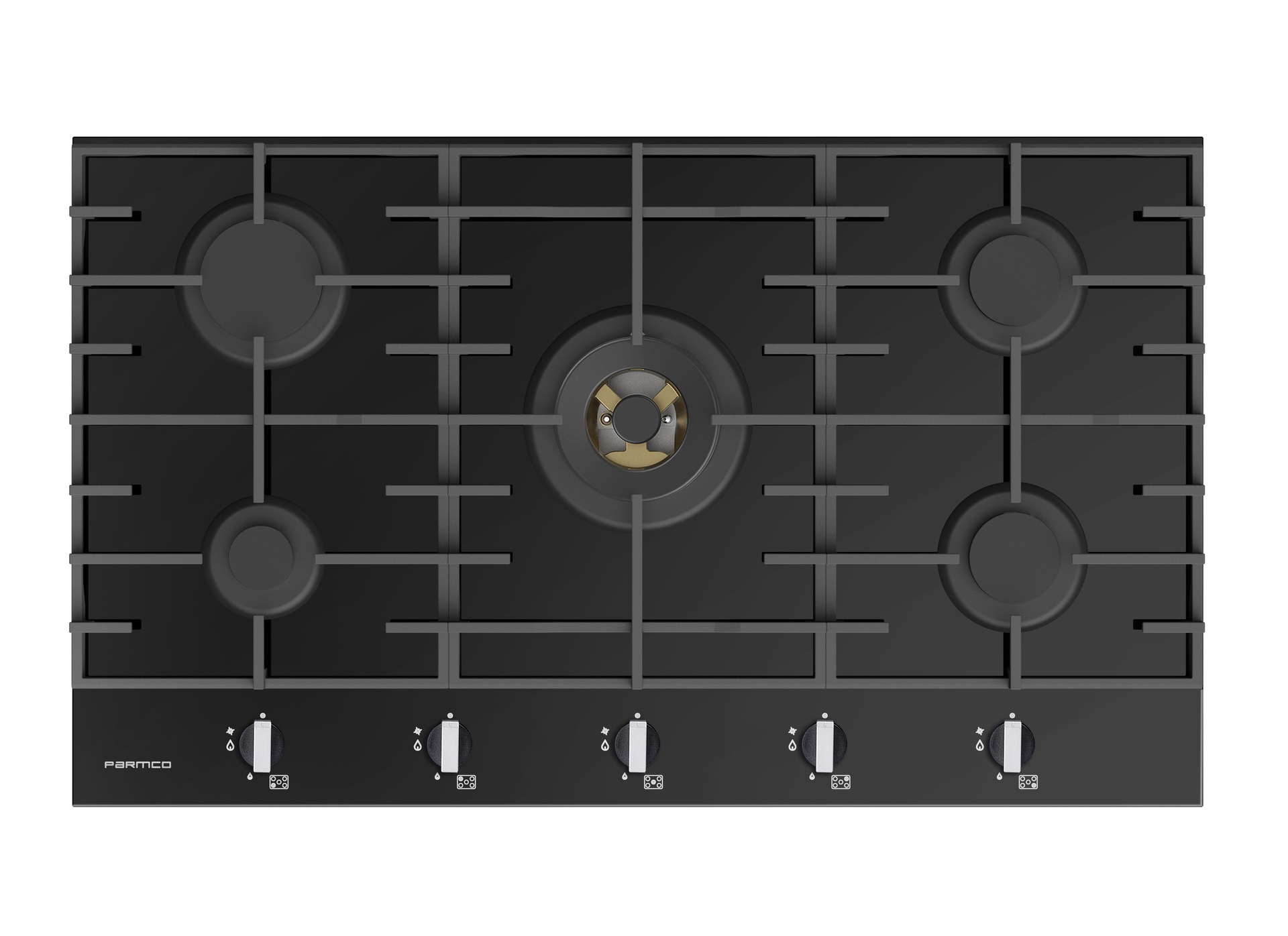 Parmco Gas cooktop series7 900mm glass 4burner+wok 1 Buy Parmco Gas cooktop series7 900mm glass 4burner+wok Online - - 1 - NZ Depot Kitchen