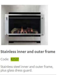 Rinnai R2527 - Frame/glass Guard SS | NZ Depot