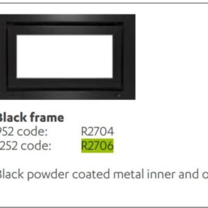 Rinnai R2706 - Fascia 1252 Black NZ | NZ Depot
