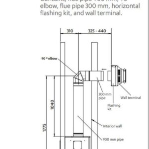 Rinnai R3660 - Flue Kit DV Horizontal A | NZ Depot