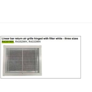 Rinnai R4351WH - Rag Bar Hing Filtr 390X590 WH | NZ Depot