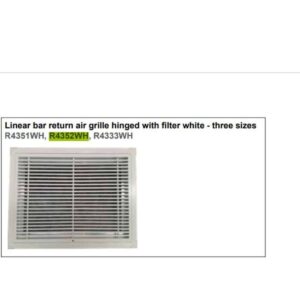 Rinnai R4352WH - Rag Bar Hing Filtr 390X740 WH | NZ Depot