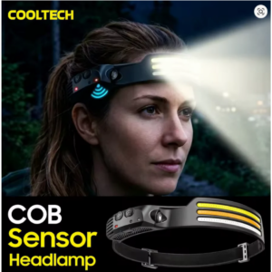 Buy Rechargeable COB LED HeadLamp with Motion Sensor Built-in Battery Online - Home Decor -  - 2 - NZ Depot Delivery