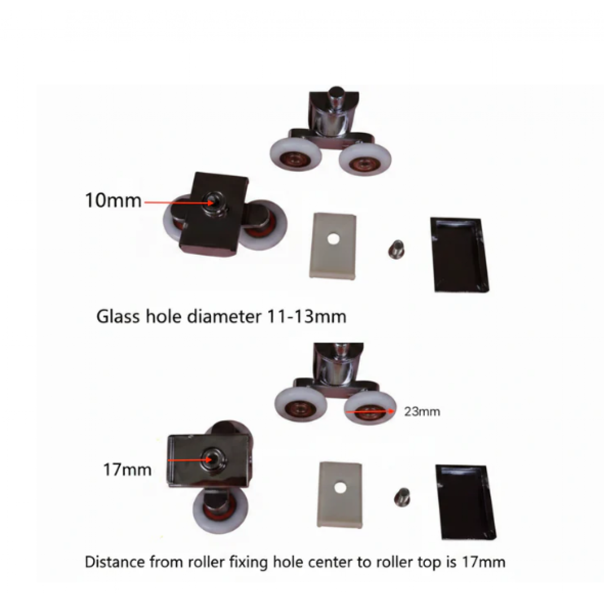 Shower Door Roller - Double Top - Top Roller - KDS - Accessories - 2 - NZ DEPOT Bathroom Buy Shower Door Roller - Double Top Online - Accessories - Spare Parts - 2 - NZ Depot Delivery