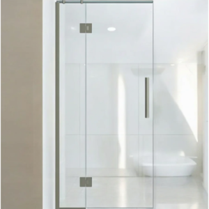 Buy Shower Glass - Stream Series Swing Door 970mm Brushed Nickel Frame Online - Shower Enclosures - Frameless Shower - 2 - NZ Depot Delivery