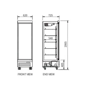Buy Single Glass Door Display Freezer LD-620FX Online - Commercial Freezers - 2 - NZ Depot Delivery
