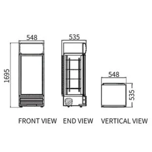 Buy Single Glass Door Display Fridge LC-228(A) Online - Commercial Fridges - 2 - NZ Depot Delivery