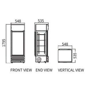 Buy Single Glass Door Display Fridge LC-258(A) Online - Commercial Fridges - 2 - NZ Depot Delivery
