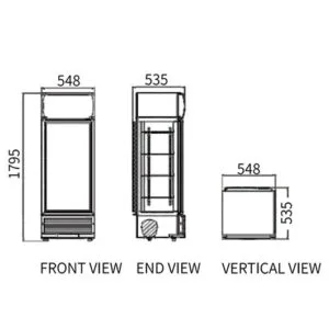 Buy Single Glass Door Display Fridge LC-258(A) Online - Commercial Fridges - 2 - NZ Depot Delivery