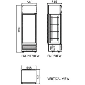 Buy Single Glass Door Display Fridge LC-278B Online - Commercial Fridges - 2 - NZ Depot Delivery