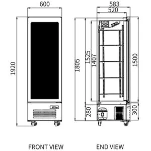 Buy Single Glass Door Display Fridge LC-338FP Online - Commercial Fridges - 2 - NZ Depot Delivery