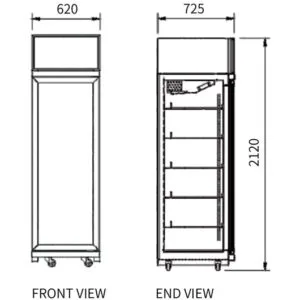 Buy Single Glass Door Display Fridge LC-620FX Online - Commercial Fridges - 2 - NZ Depot Delivery