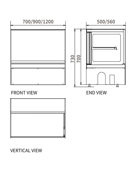 Square Glass Chilled Counter-Top Food Display DG-TZ700 - DG-TZ700 - Snow Village Commercial Fridge - 3 - NZ Depot Buy Square Glass Chilled Counter-Top Food Display DG-TZ700 Online - Commercial Fridges - 3 - NZ Depot Delivery