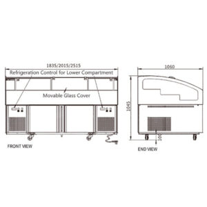 Buy Stainless Double Door With Triple Temperature Display Cabinet BT-B2.5/D-T3 Online - Commercial Fridges - 2 - NZ Depot Delivery