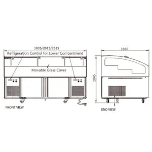 Buy Stainless Double Door With Triple Temperature Display Cabinet BT-B2.5/D-T3 Online - Commercial Fridges - 2 - NZ Depot Delivery
