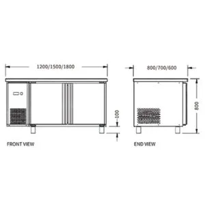 Buy Stainless Double Door Workbench Freezer PLD-18N2F (700MM) Online - Commercial Freezers - 2 - NZ Depot Delivery