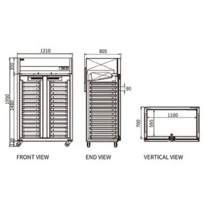 Buy Stainless Steel Double Door Tray Freezer/Fridge CFD-40D2F-K Online - Commercial Freezers - 2 - NZ Depot Delivery