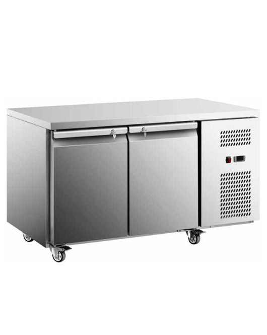 Stainless Steel Double Door Workbench Freezer GNF1360T2 | Commercial Refrigeration | Snow Village 1 Buy Stainless Steel Double Door Workbench Freezer GNF1360T2 Online - Commercial Freezers - 1 - NZ Depot Delivery