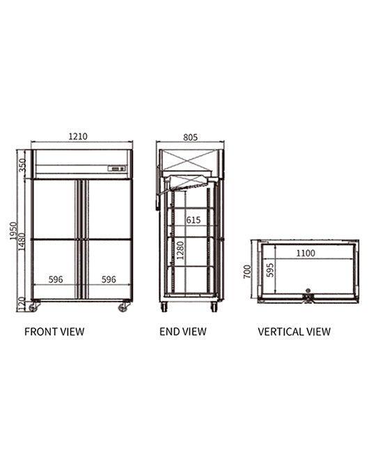 Stainless Steel Four Door Freezer/Fridge CFD-40D4F - CFD-40D4F - Snow Village Commercial Fridge - 2 - NZ Depot Buy Stainless Steel Four Door Freezer/Fridge CFD-40D4F Online - Commercial Freezers - 2 - NZ Depot Delivery