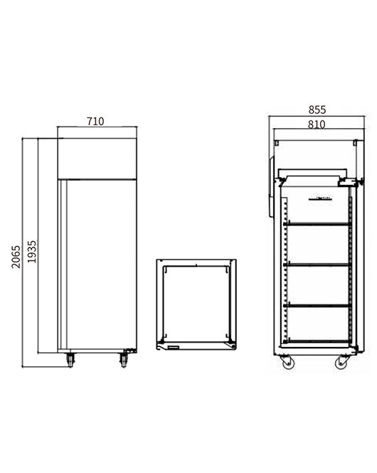 Stainless Steel Single Door Freezer/Fridge GNF710L1 - GNF710L1 - Snow Village Commercial Fridge - 2 - NZ Depot Buy Stainless Steel Single Door Freezer/Fridge GNF710L1 Online - Commercial Freezers - 2 - NZ Depot Delivery