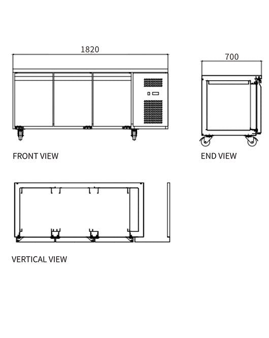 Stainless Steel Triple Door Freezer GNF2090L3 - GNF2090L3 - Snow Village Commercial Fridge - 2 - NZ Depot Buy Stainless Steel Triple Door Freezer GNF2090L3 Online - Commercial Freezers - 2 - NZ Depot Delivery