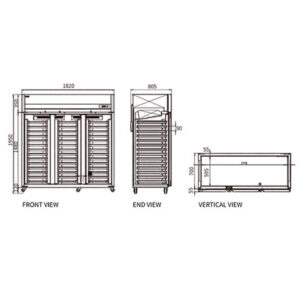 Buy Stainless Steel Triple Door Tray Freezer/Fridge CFD-60D3F-K Online - Commercial Freezers - 2 - NZ Depot Delivery