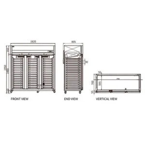 Buy Stainless Steel Triple Door Tray Freezer/Fridge CFD-60D3F-K Online - Commercial Freezers - 2 - NZ Depot Delivery