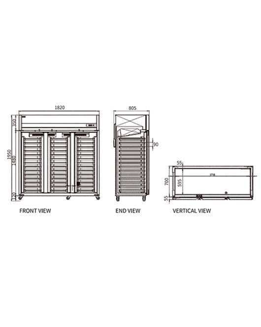 Stainless Steel Triple Door Tray Freezer/Fridge CFD-60D3F-K - CFD-60D3F-K - Snow Village Commercial Fridge - 2 - NZ Depot Buy Stainless Steel Triple Door Tray Freezer/Fridge CFD-60D3F-K Online - Commercial Freezers - 2 - NZ Depot Delivery