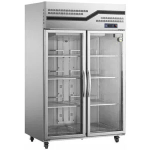 Buy Stainless Steel Two Glass Door Fridge CFR-40B2F Online - Commercial Fridges - 1 - NZ Depot Delivery