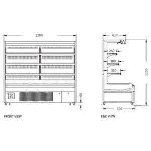 Buy Supermarket Display Cabinet Chiller XC-ZL-12/1250 Online - Commercial Commercial Refrigeration - 2 - NZ Depot Delivery