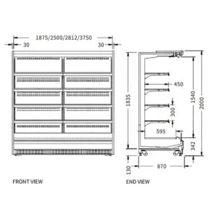 Buy Supermarket Vertical Display Chiller XC-CLF-25/870 Online - Commercial Fridges - 2 - NZ Depot Delivery