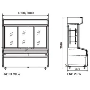 Buy Triple Door With Three Temperature Display Cabinet for Restaurant HY-1800W Online - Commercial Freezers - 2 - NZ Depot Delivery