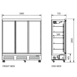 Buy Triple Door Glass Display Freezer LD-1860FX Online - Commercial Freezers - 2 - NZ Depot Delivery