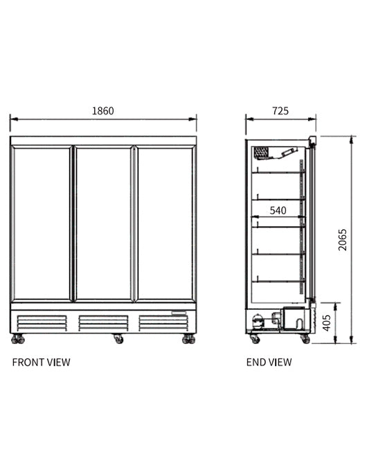 Triple Glass Door Display Freezer LD-1860FX - LD-1860FX - Snow Village Commercial Fridge - 2 - NZ Depot Buy Triple Glass Door Display Freezer LD-1860FX Online - Commercial Freezers - 2 - NZ Depot Delivery