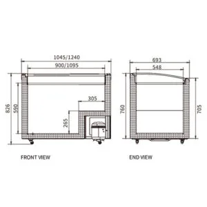 Buy Two Sliding Glass Lids Dual Temperature Chest Freezer SD/SC-258YH Online - Commercial Freezers - 2 - NZ Depot Delivery