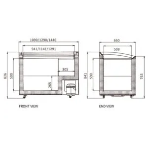 Buy Two Sliding Glass Lids Dual Temperature Chest Freezer SD/SC-400Y Online - Commercial Freezers - 2 - NZ Depot Delivery