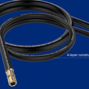 Buy Value - 1/4 - 3/8F Fl Black Vacuum Hose 180Cm VHB-1 Front View