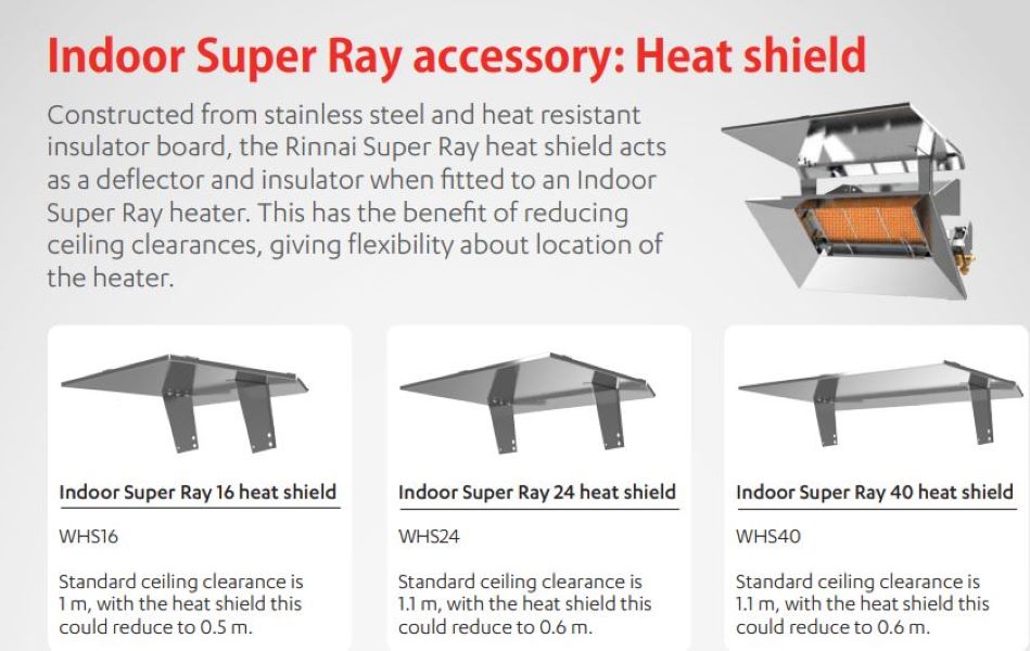 Rinnai Super Ray Heatshield 24 (WHS24) 1 Rinnai Super Ray Heatshield 24 - Rinnai Super Ray Heatshield 24 | NZ Depot