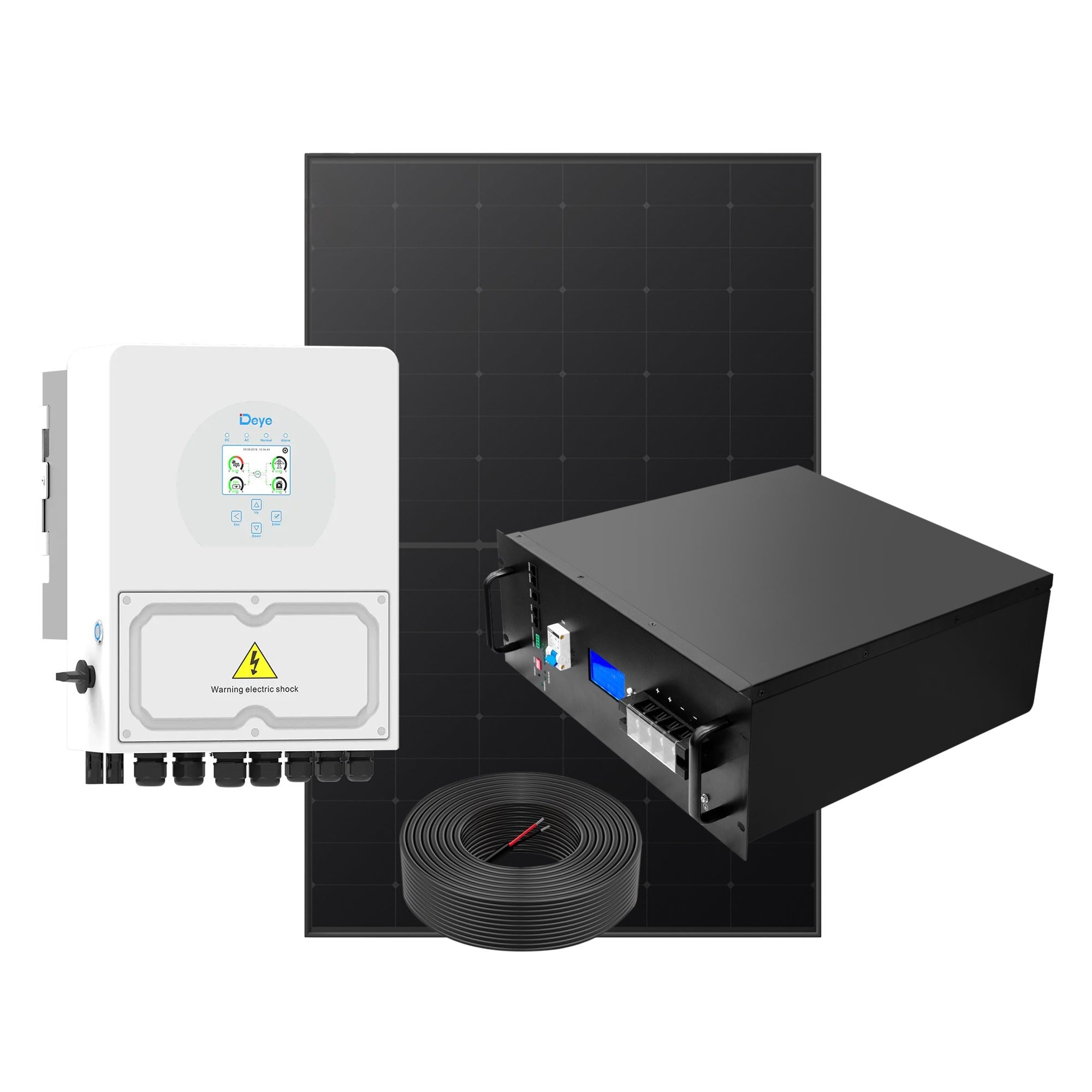 Deye 3kW Smart Hybrid Inverter with Solar Panels 5kWh Battery 1 Deye 3kW Smart Hybrid Inverter - CBBSDY3KL front view | NZ Depot