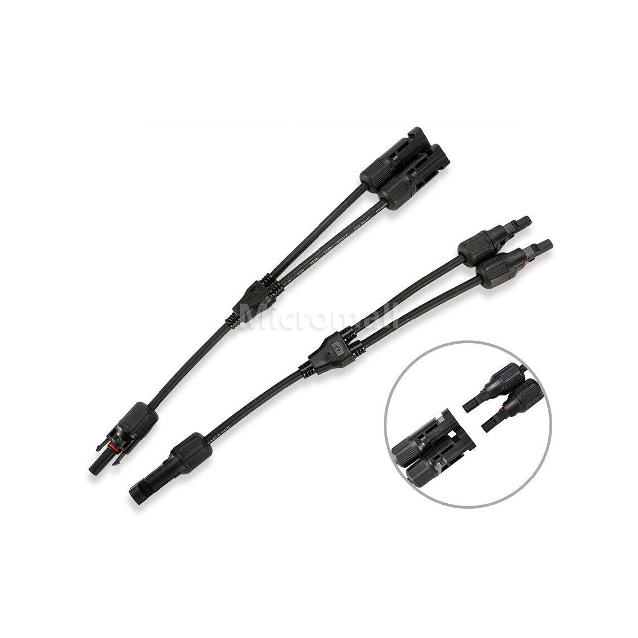 MC4 Y Branch Connectors Pair - 2 in 1 Solar Panel Cable Connector 1 MC4 Y Branch Connectors - SL-MC4-Y2 front view | NZ Depot
