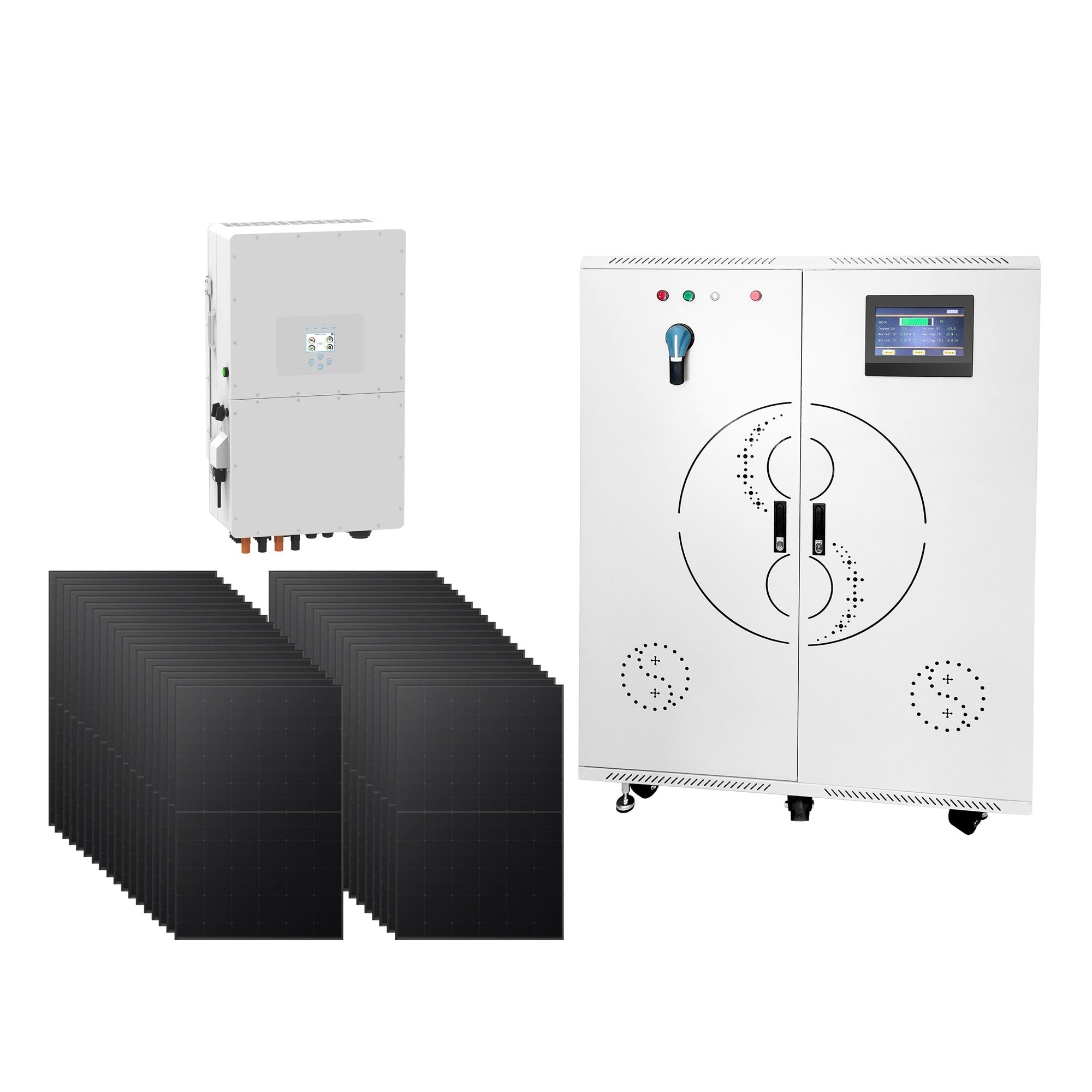 36 Panels Deye 50KW 409V Off-Grid Solar Kit with 8 Units of 210Ah Batteries 1 36 Panels Deye 50KW - CBDY50K-36P front view | NZ Depot